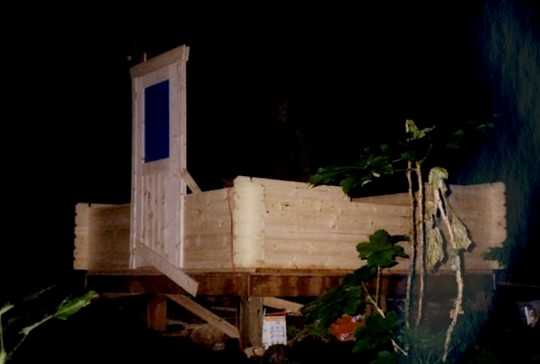 start of cabin